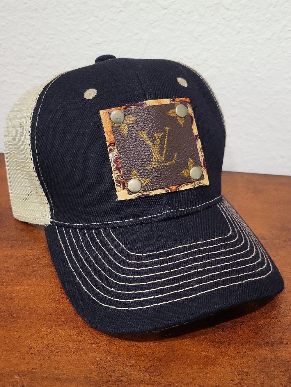 Upcycled Lv Ballcap Hat